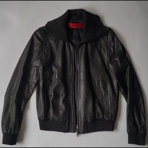 HUGO 100% Lamb Leather Women’s Bomber Jacket